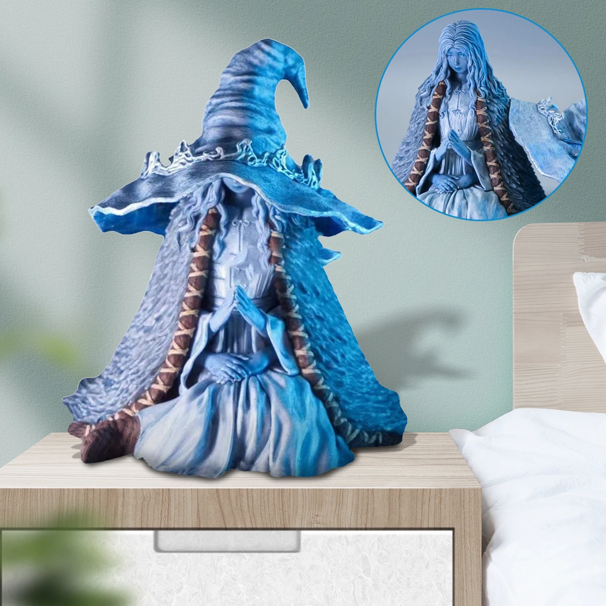 

Ranni The Witch Model Resin Ornament Elden Ring Series Figure Witch Ranni the Four Hands Frozen Witch Model for Halloween Garden