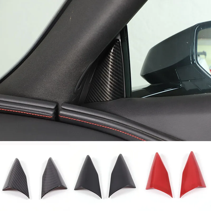 

ABS Carbon Fiber Car Inner Door A-pillar Decoration Cover Trim Stickers For Chevrolet Corvette C8 Stingray Z51 Z06 2020-2023