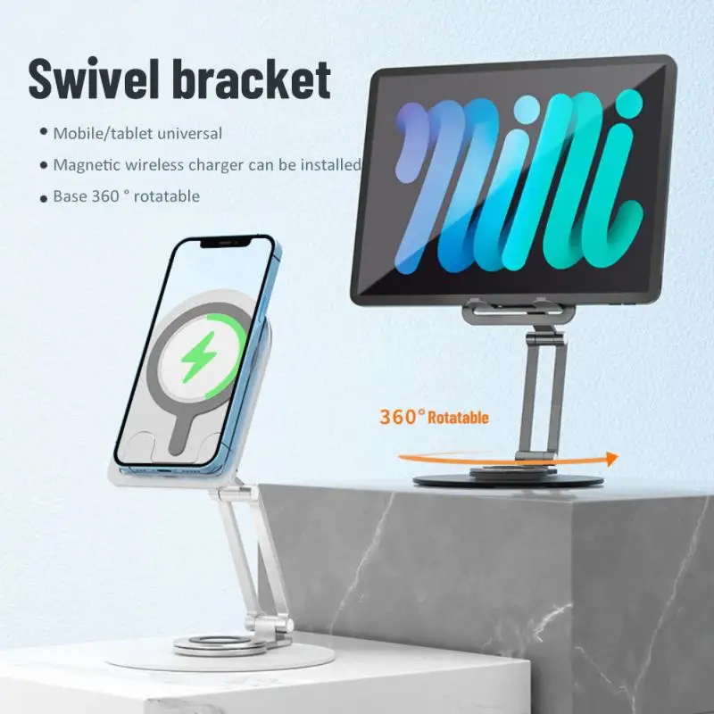 

Магнитный держатель для телефона RYRA, магнитная Беспроводная зарядка, вращающаяся на 360 градусов подставка для рабочего стола для IPhone 14 Pro Max, ...