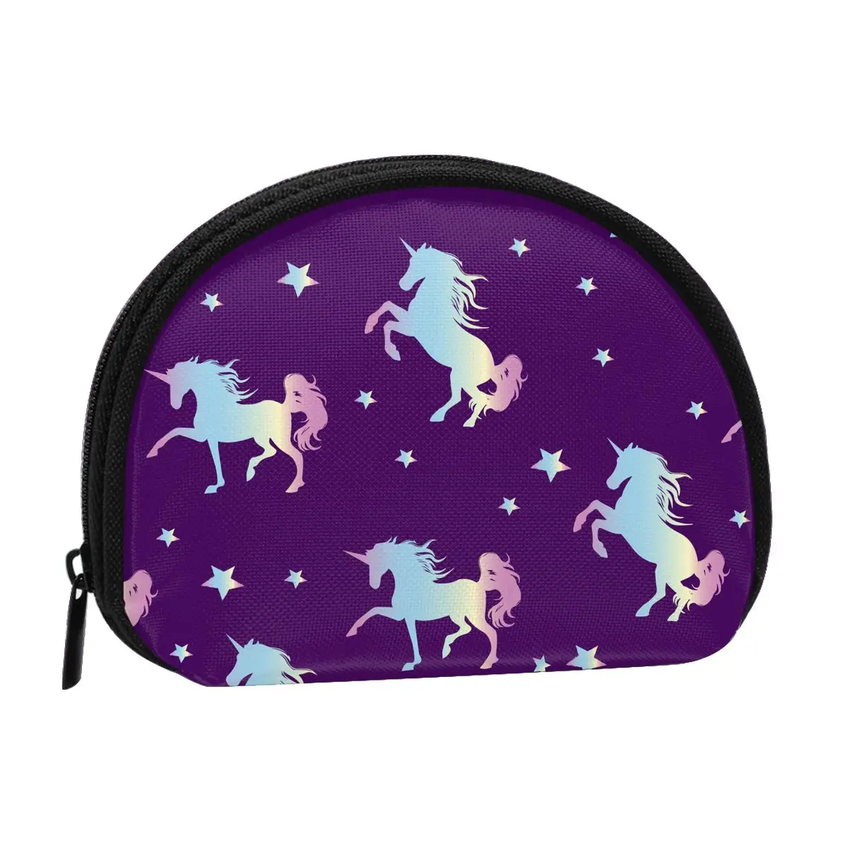 

Unicorns 3D Printing Coin Purse Ladies Shopping Portable Silver Coin Bag Travel Mini Credit Card ID Card Bag Gift
