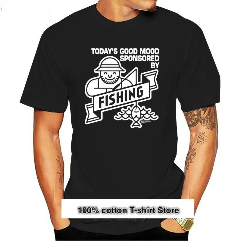 

Camiseta de pesca de buen estado de ánimo, divertida camiseta de cumpleaños, elegante, personalizada