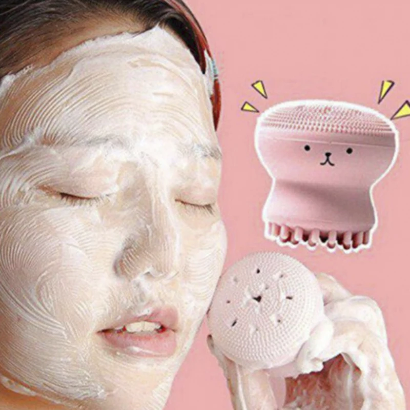 

Silicone Octopus Shape Face Cleansing Brush Deep Pore Exfoliating Blackhead Face Scrub Washing Brush Makeup Tool