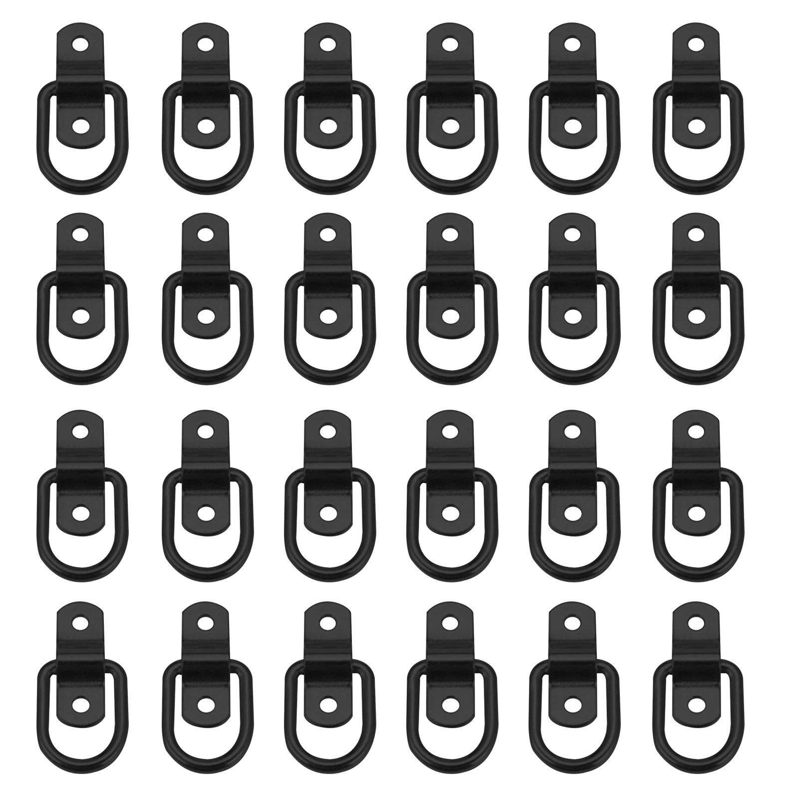 

24pcs/set D Ring Tie Down for Vehicle Carbon Steel Anchor Lashing Cargo Mounting Plate D Ring Bracket Car Truck