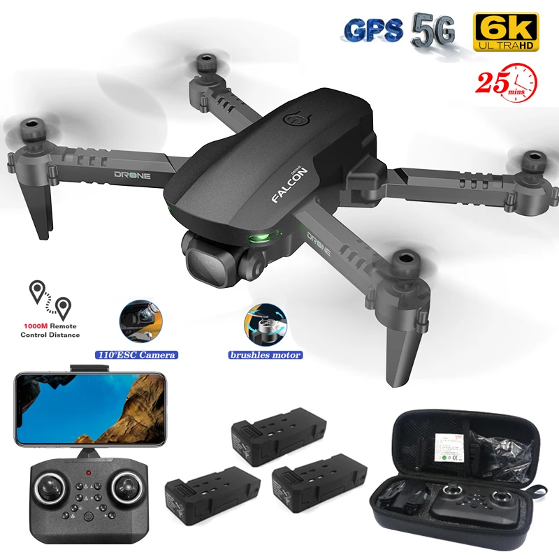 

NEW Professional GPS Drone HD Dual Cameras Flow Optical Brushless Aerial Photographing Drone ESC 4-axis Remote Control Aircraft