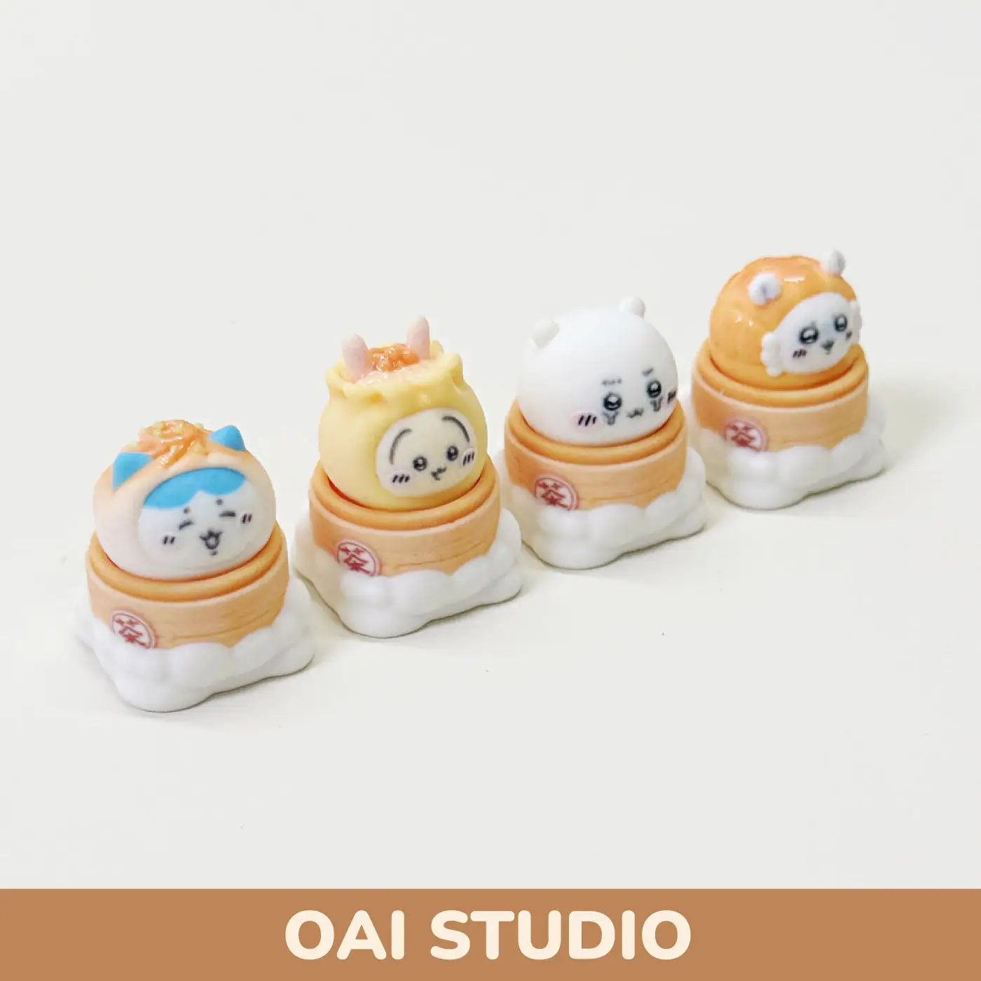 Фото Милые кейкапы Chiikawa Rakko Refreshment series, мультяшные кейкапы Momonga Kurimanju для механической клавиатуры, украшение для клавиатуры, подарок для девочки №3