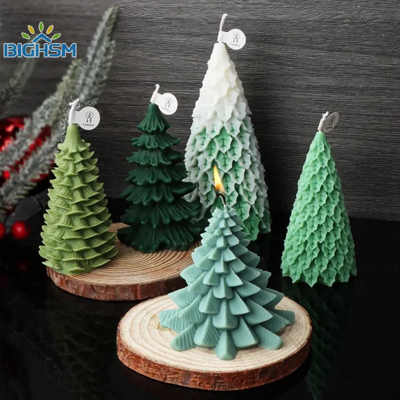 Многослойные листья форма из смолы в виде Санты пузырьки полоски искусственное