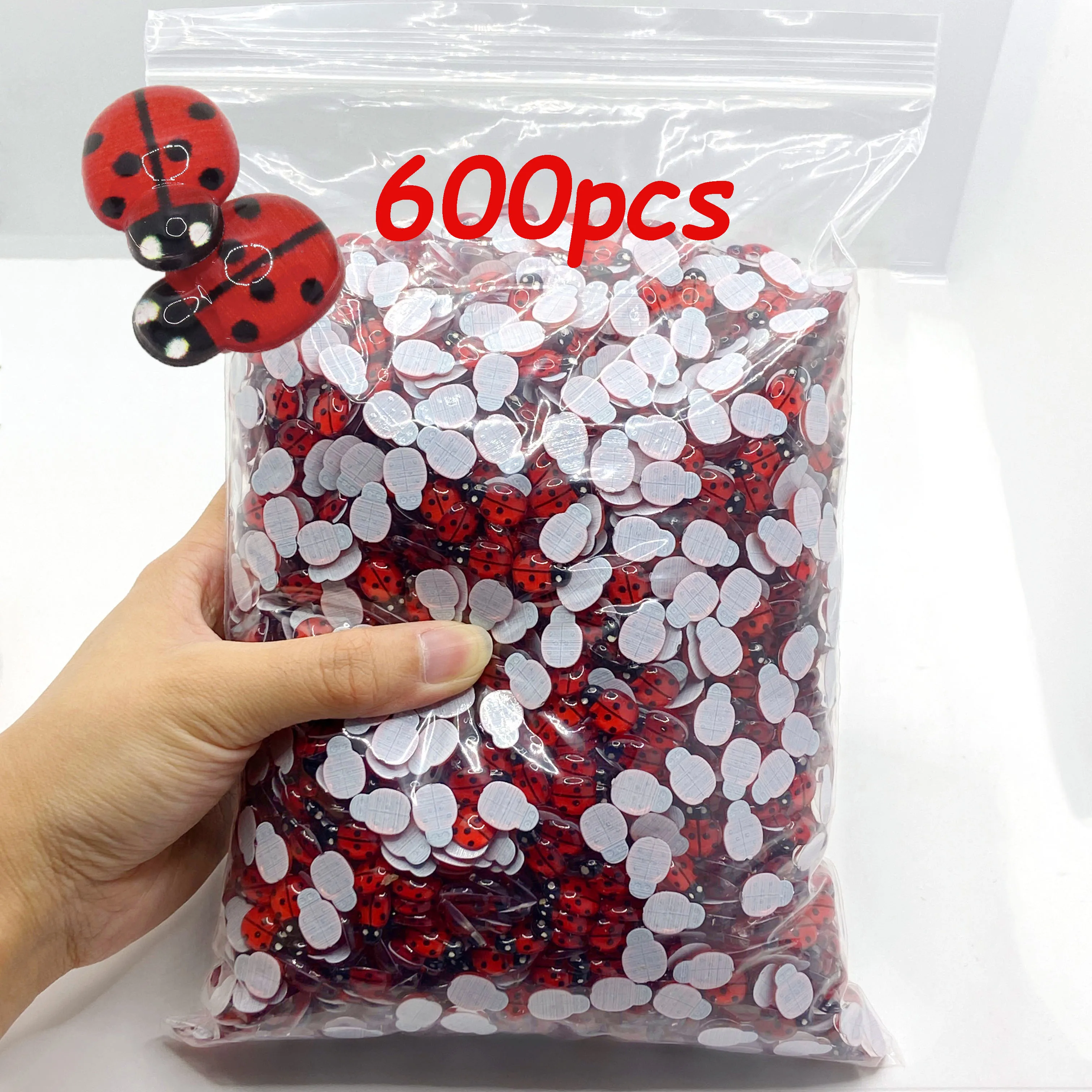 

Божьи коровки из красной смолы, 9*13 мм, 600 шт.