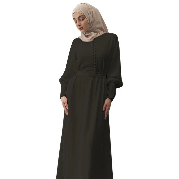 Chiffon Muslim Maxi Hijab Dress Eid Abayas for Women Turkish Dresses Dubai Abaya Islamic Clothing Kaftan Robe Musulmane Longue