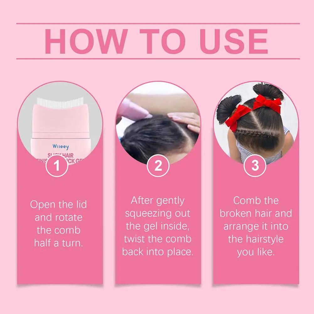 Нежирный воск для волос контроля кромок и укладки - гладкая помада воска Flyaways