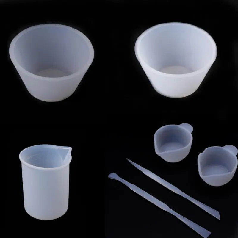 

Crystal Epoxy Silicone Mold Dispensing Measuring Cup DIY Jewelry Crafts Making Color Spoon Set