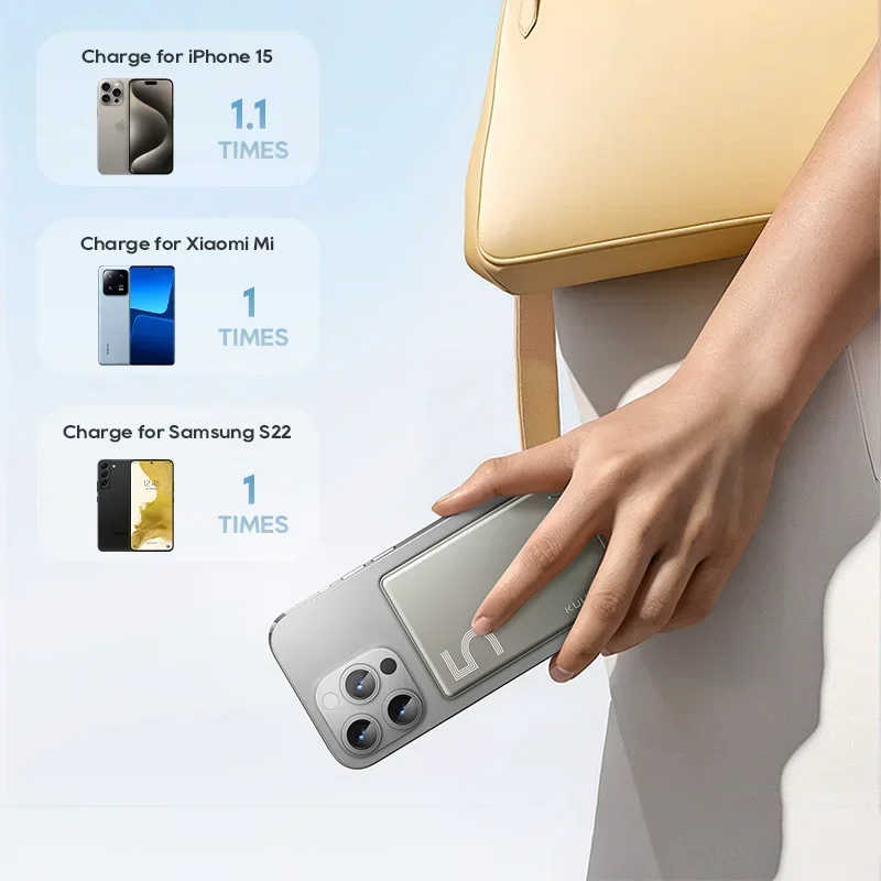 Внешний аккумулятор Magsafe на 5000 мАч магнитное Беспроводное зарядное устройство