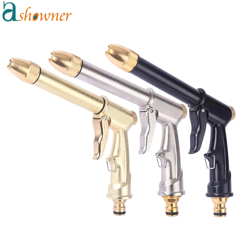 

Car Water Gun High Pressure Washing Spray Sprinkler Metal Water Spray Adjustable Garden Watering Hose Nozzle Car Cleaning Tool
