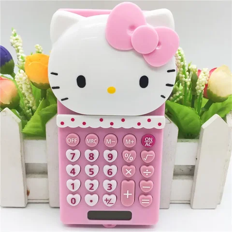 Электронный калькулятор Hello Kitty с мультяшным рисунком