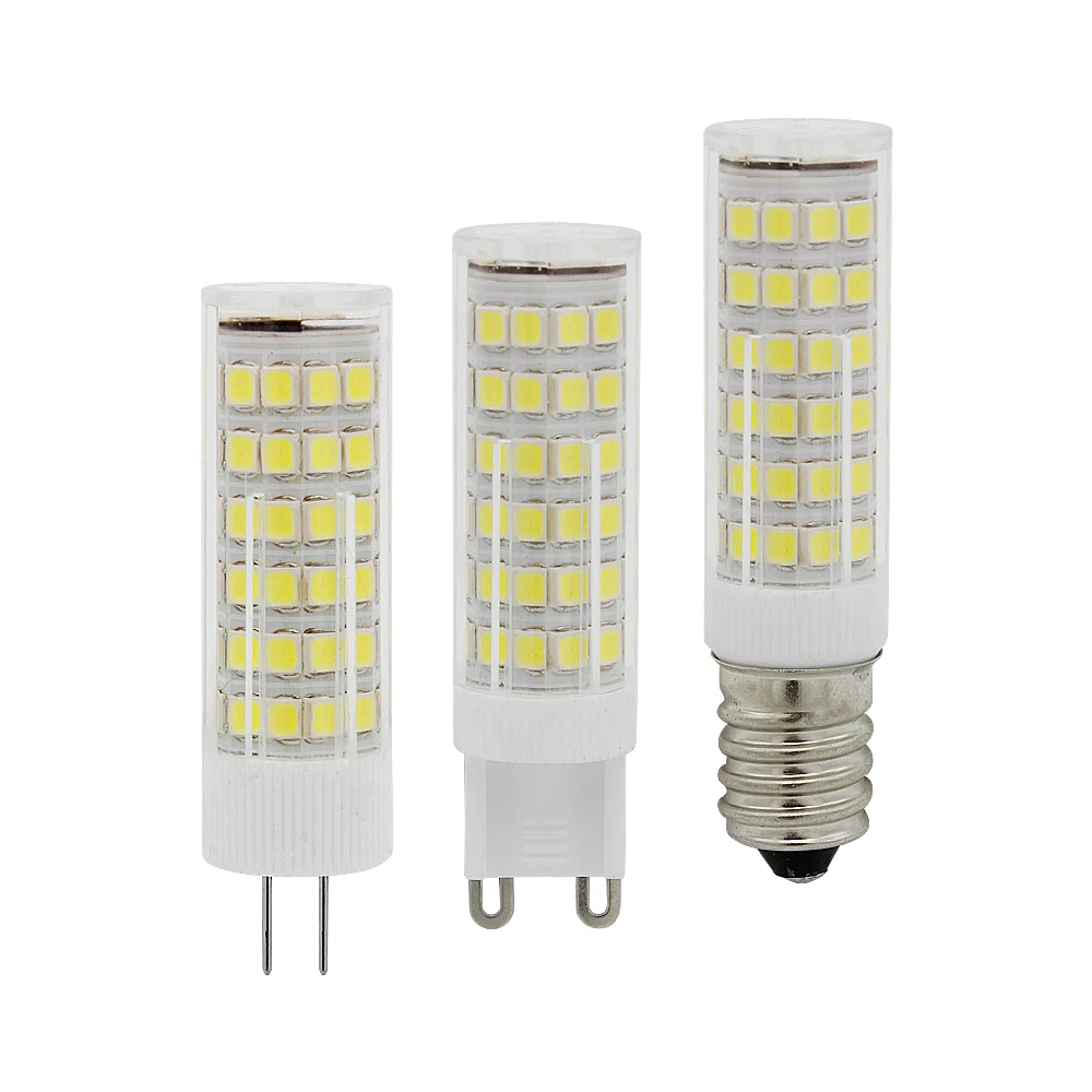

Mini E14 LED Lamp 4W 5W 220V G9 G4 Corn Bulb SMD2835 Ceramic Spotlight 360 Beam Angle Replace 30w 40w Halogen Chandelier Lights