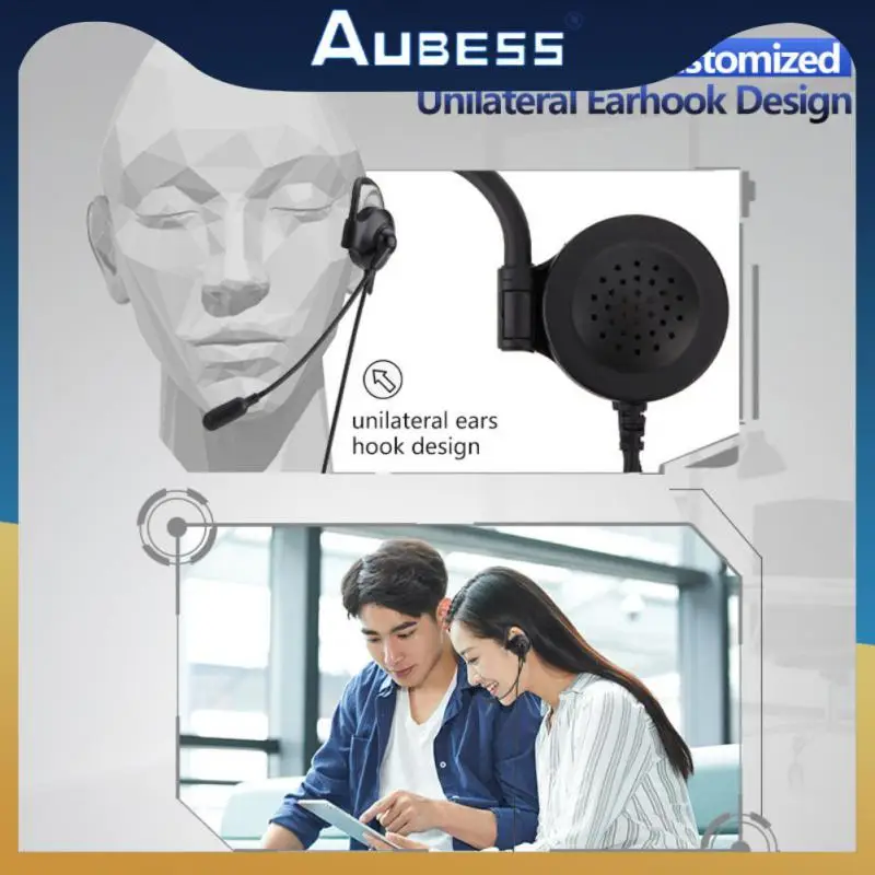 

Wired Phone Headset For Clear Call In The Call Center 3.5mm Centre/traffic/computer Headphone Usb Wire Control Ear Hook Usb