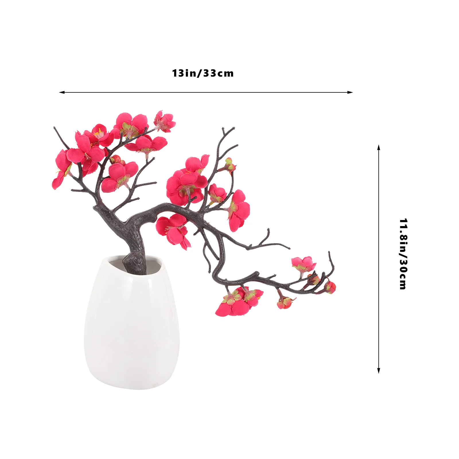 Искусственные цветы сливового растения в горшках искусственный орнамент бонсай