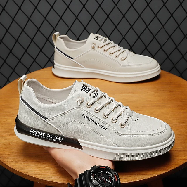 Italy Men Casual Shoes Summer Leather 