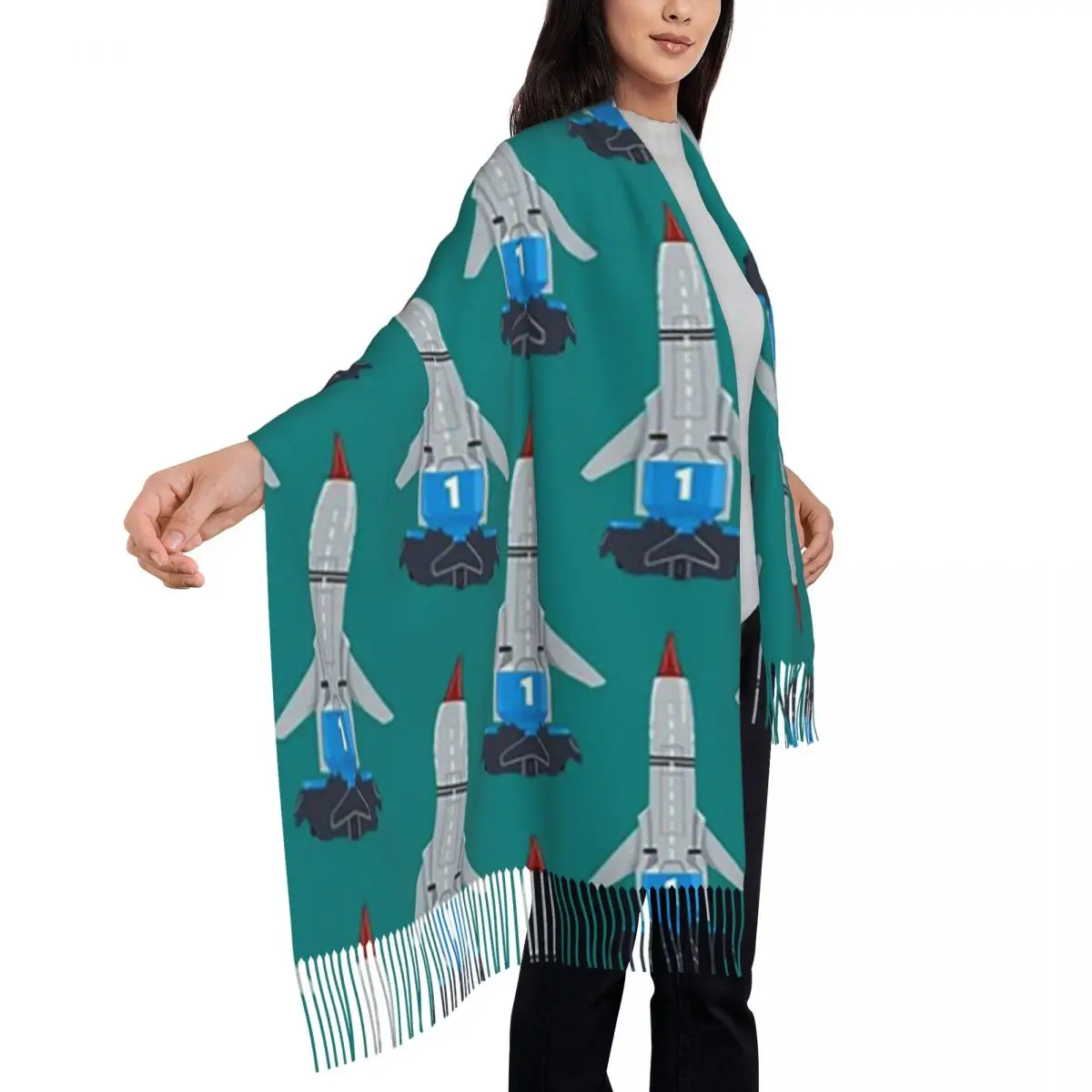 Thunderbird 1 шарф Thunderbirds TV оригинальная серия шарфы с кисточками для женщин шали и