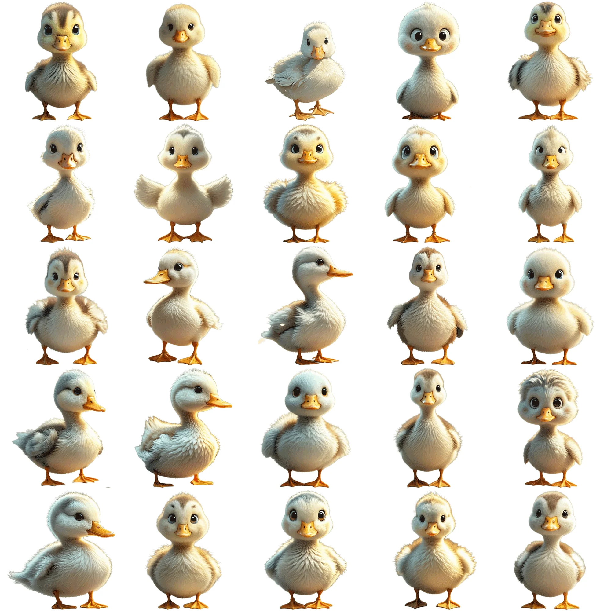 Очаровательные 50 шт. иллюстраций Маленькая утка для скрапбукинга и поделок.