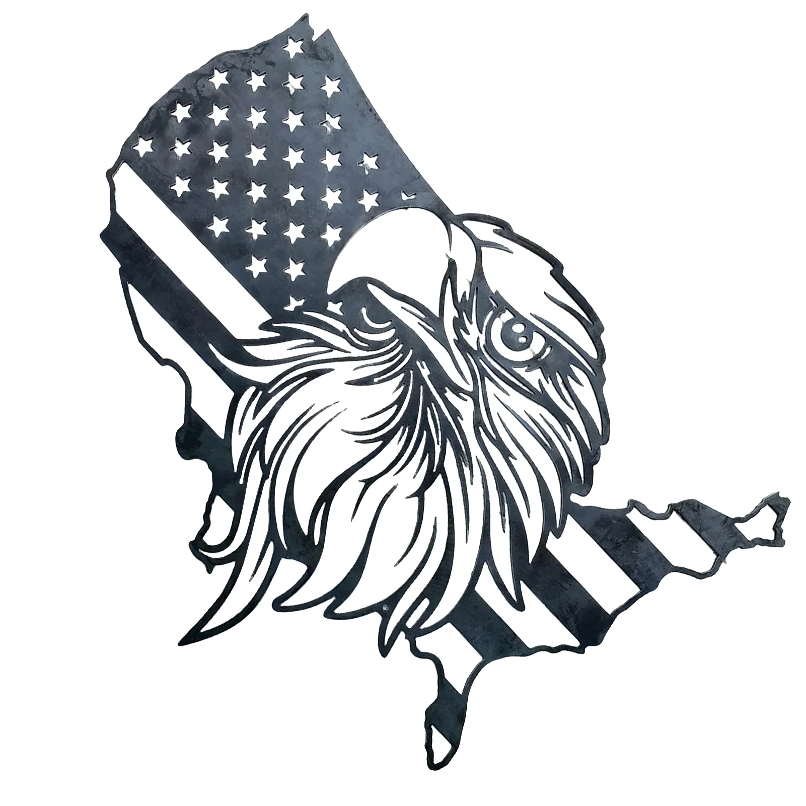 

Wall Hanging Decor Metal Flag Bright Color Lifelike Metal Flag for Demonstrating Patriotic Feelings