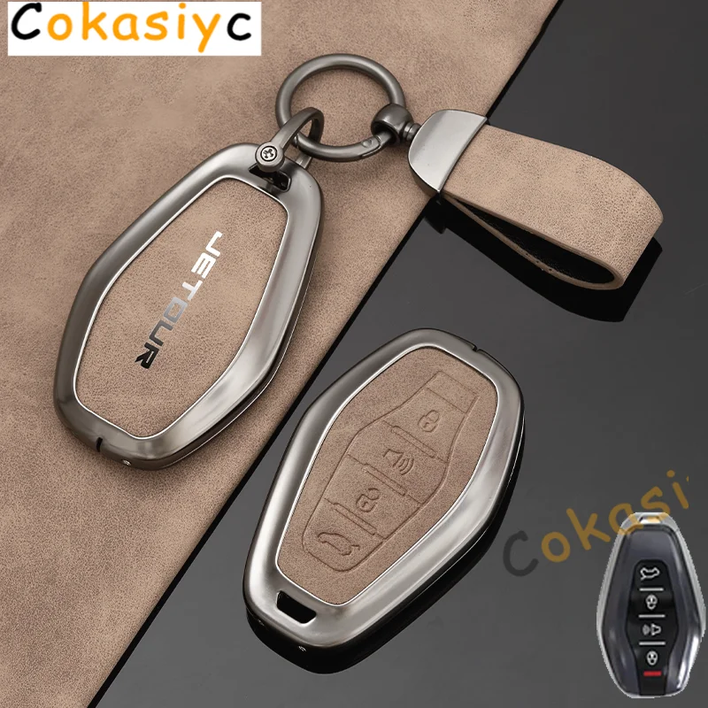 Zinc Alloy Car Remote Key Case Cover Holder Shell Keychain for Chery JETOUR X70 X70plus X70m X90plus X95pro Protector Accessory