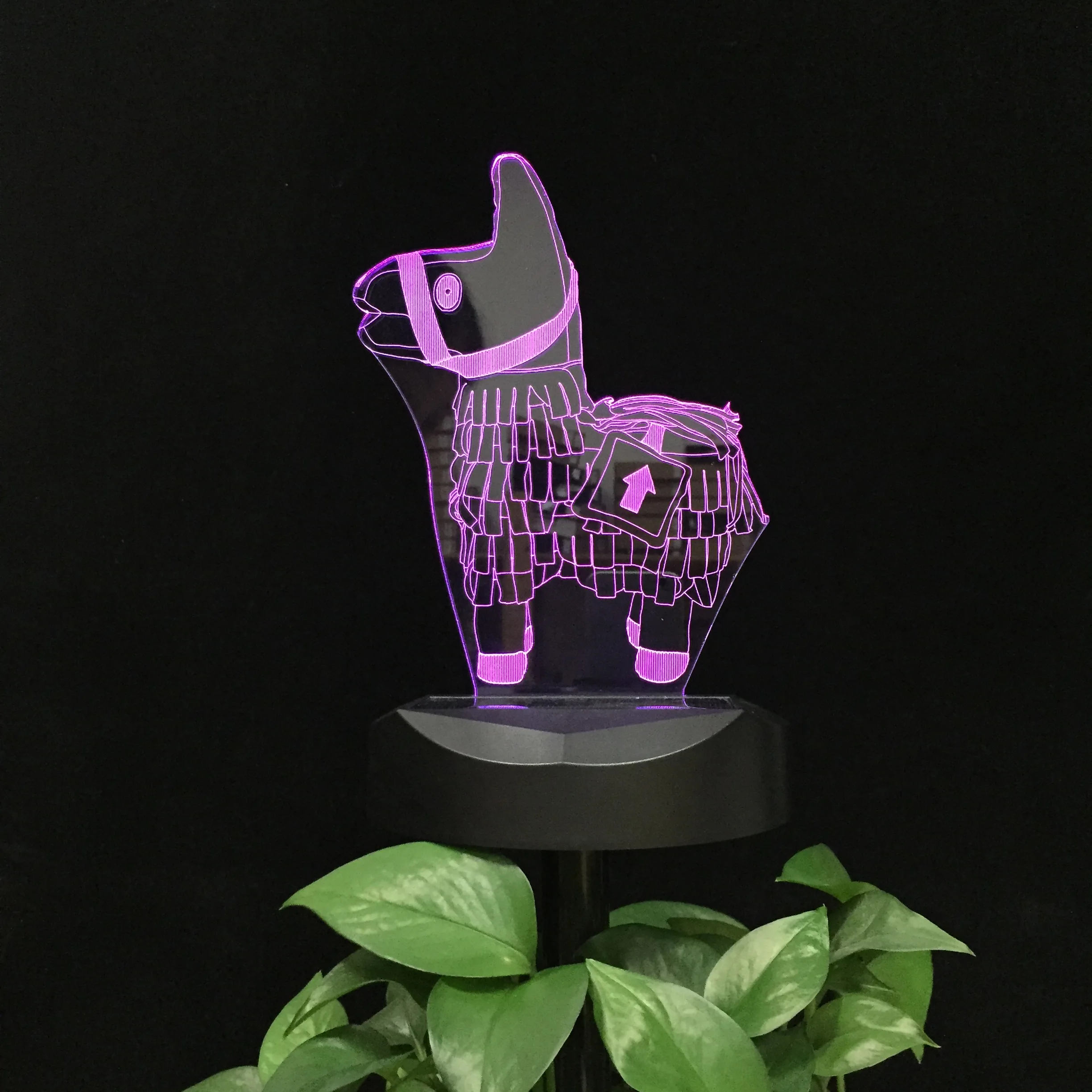 Новейшая лама на солнечной энергии, 3d фотообои, настольная лампа, Искусственный ландшафт, для помещений и улицы, водонепроницаемая фотолампа, меняющие цвета, подарок на день рождения