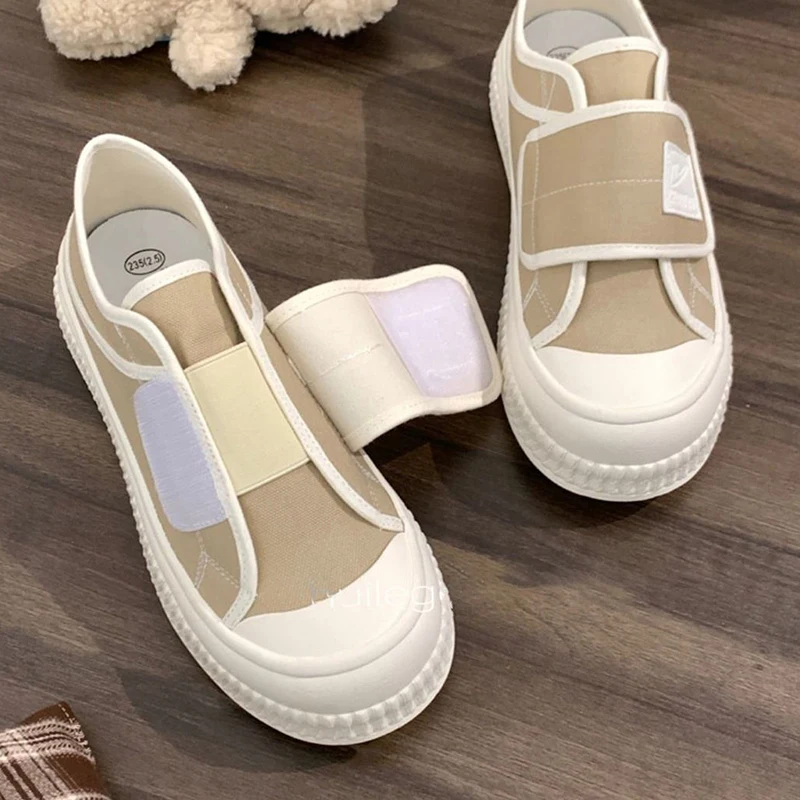 Warrior Canvas Platform Sports Shoes Woman Originality Brand Hook & Loop Women's Shoes Summer 2023 Fashion Walking Skateboard