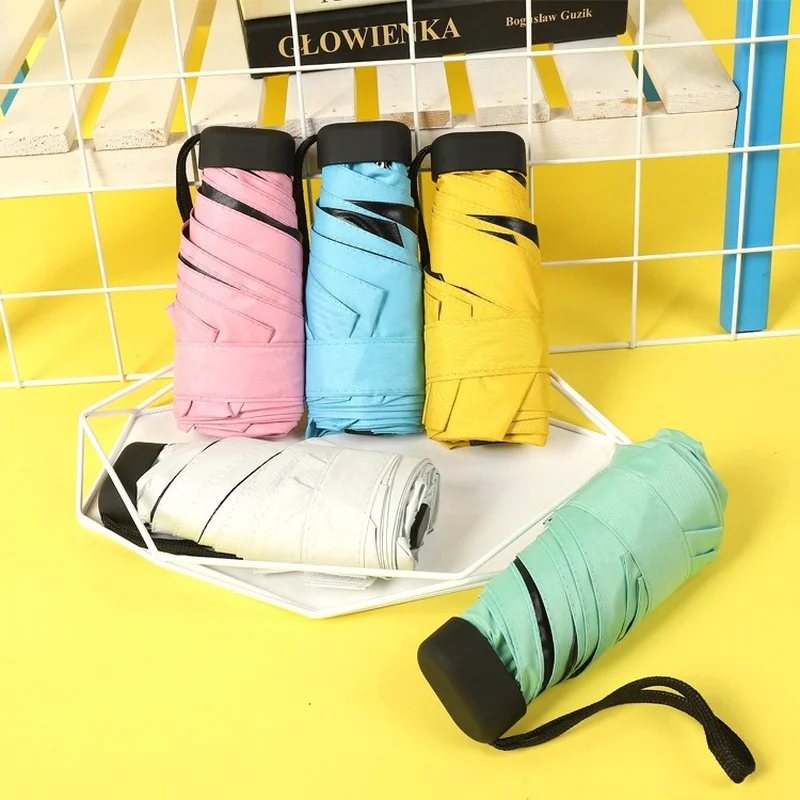 

200g Small Fashion Folding Umbrella Rain Women Gift Men Mini Pocket Parasol Girls Anti-UV Waterproof Portable Travel Umbrella