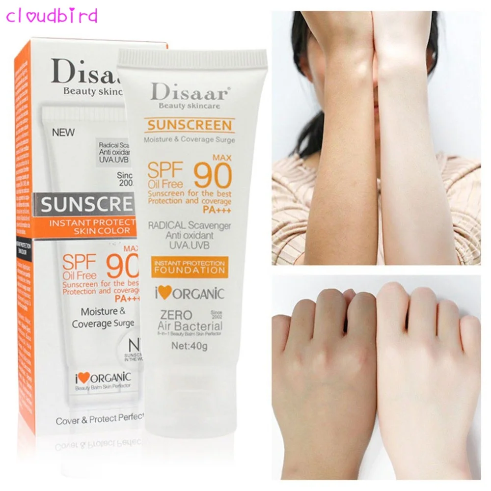 Disaar Skin Care Facial Sunscreen Long-lasting Waterproof Concealer Oil Control Antioxidant Sunscreen SPF90++ Sunscreen