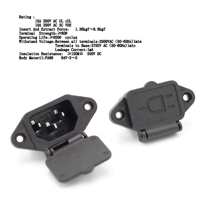 

Розетка ONEGOL DB-14-1JF6 IEC C14 250V 10A