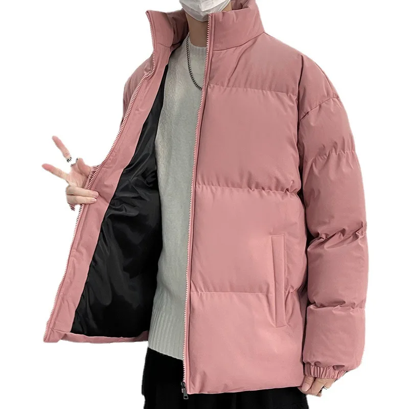 Fashion Winter Warm Solid Color Parkas For Men Overszied Coats 2022 Korean Man Casual Long Sleeve Zipper Jacket Outwear 5XL