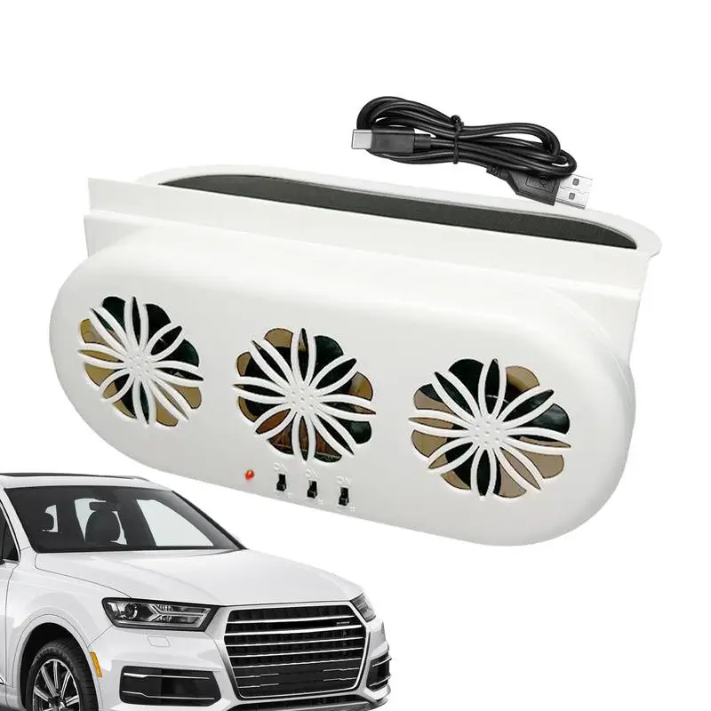 Автомобильный вытяжной вентилятор на солнечной батарее USB автомобильный