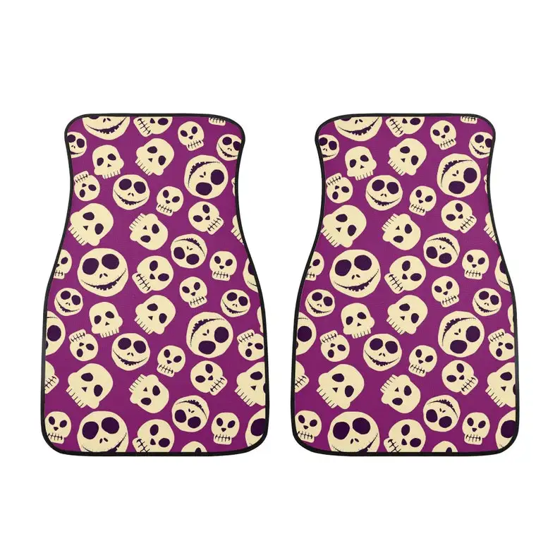 

Halloween Car Floor Mats, Skull Car Mats, Front Protector Mats, Vehicle Decor
