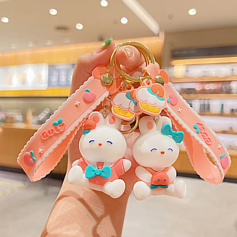 

Мягкий силиконовый брелок для ключей в виде кролика, 15 см