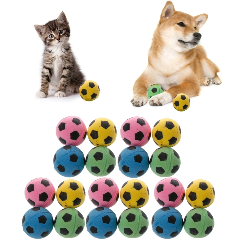 

20 шт., игрушки для кошек, интерактивные игрушки для домашних животных, разноцветные шарики из ЭВА для ловли мячей