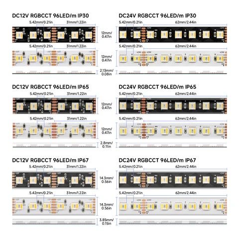 BTF-LIGHTING RGB CCT светодиодная лента 5м