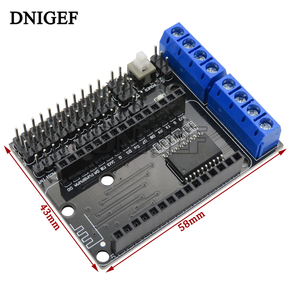 1шт. Плата NodeMCU Motor L293D Shield для ESP на 12E от набора ESP8266 Kit Diy Toy WIFI Smart Car Remote Control.