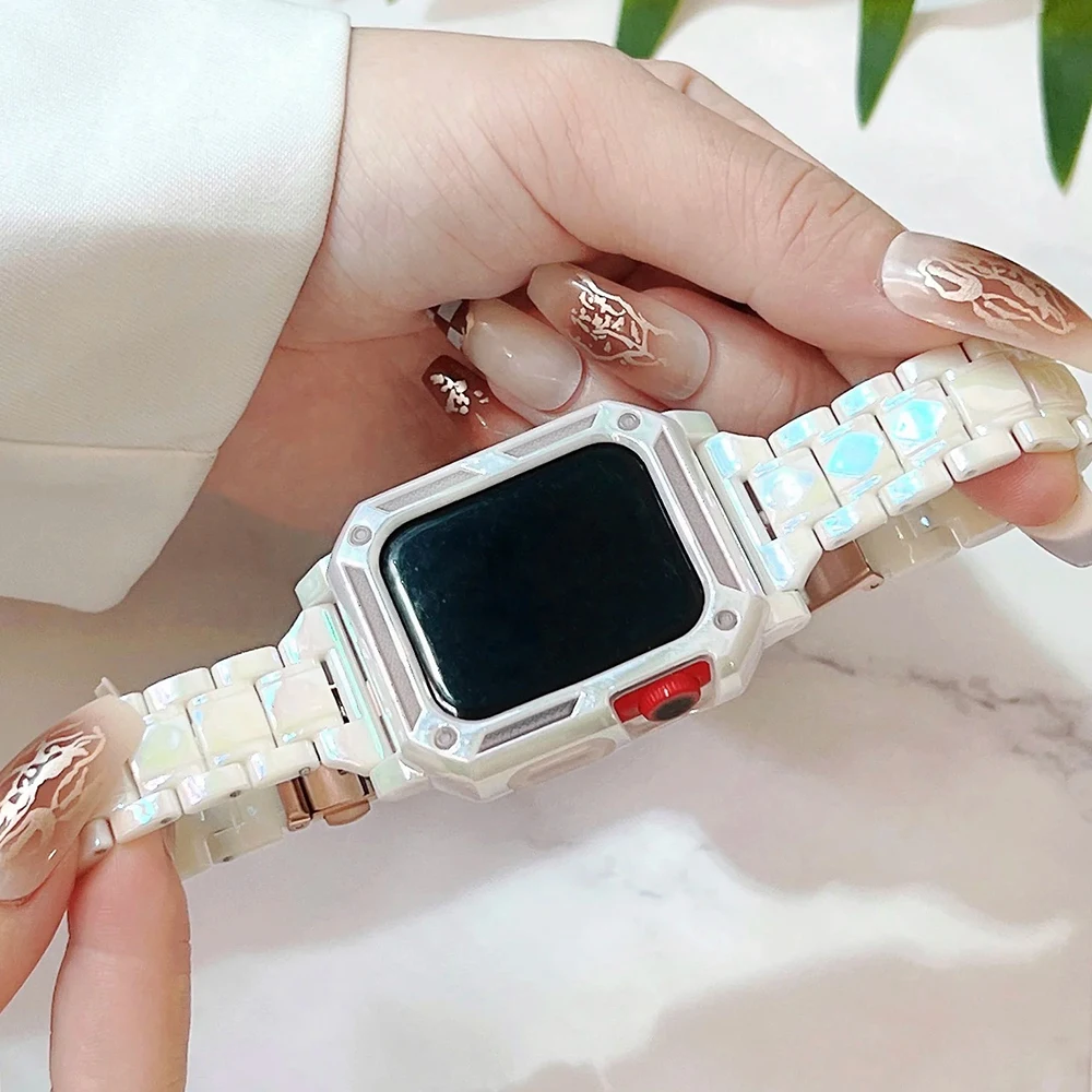 Лазерный смарт-браслет Correa для Apple Watch Series S9 8 7 SE 40 мм 41 42 44 45 Ремешки часов из