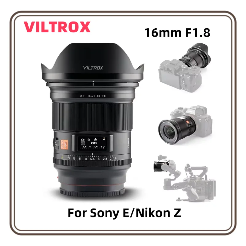 Полнокадровый широкоугольный объектив рыбий глаз Viltrox 16 мм F1.8 AF FE для Sony E ZVE10 A7IV