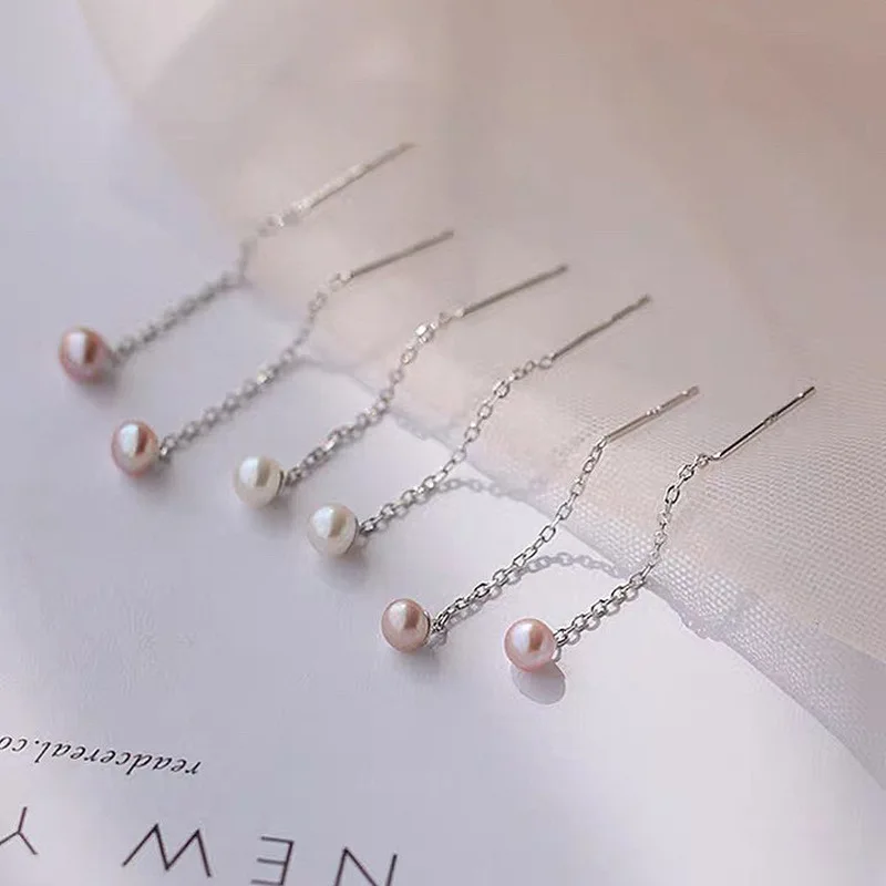 

Женские серьги из серебра 999 пробы, с длинными полосками