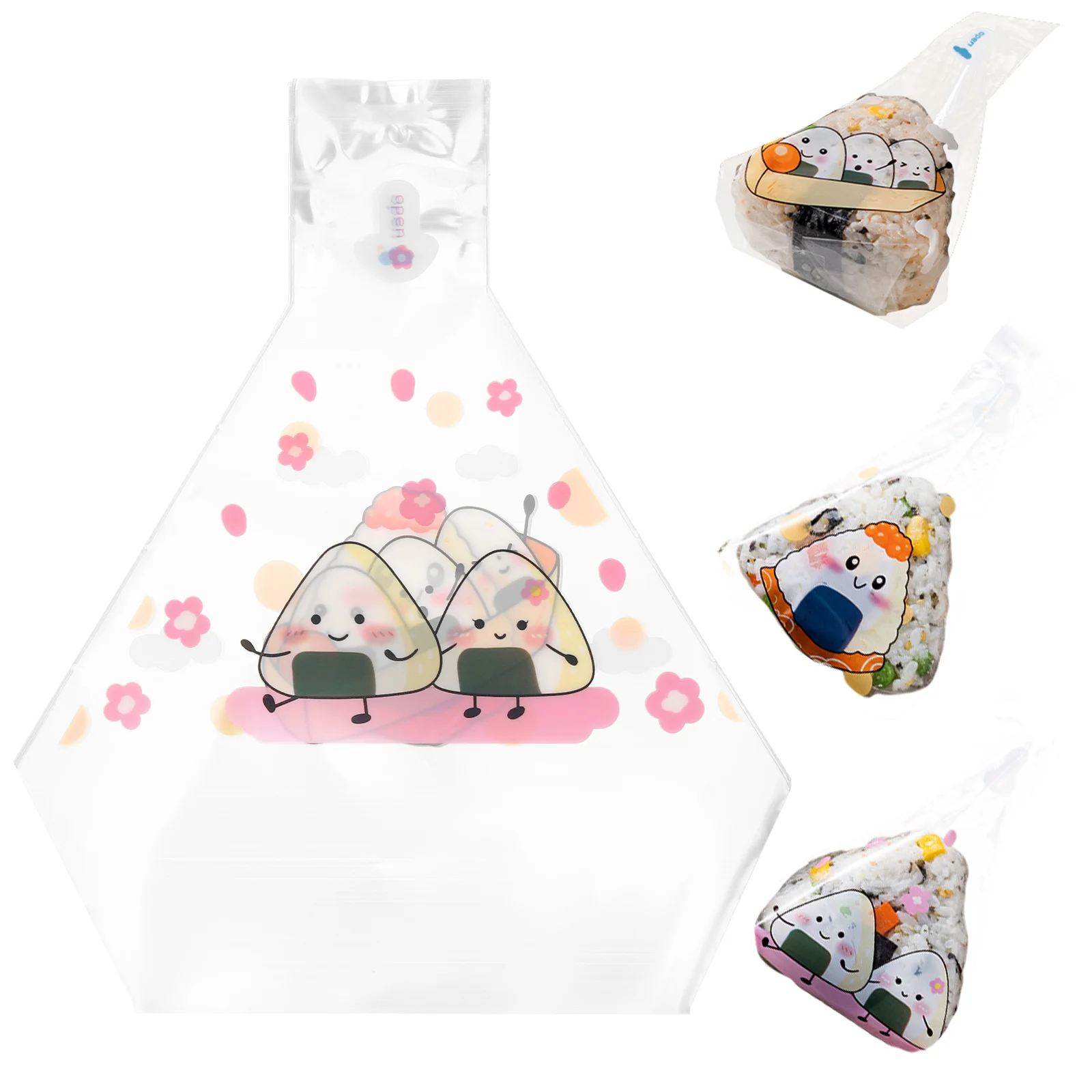 50 шт. сумка на вынос треугольная рисовая шариковая упаковка Onigiri пластиковая
