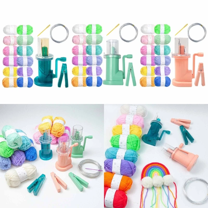

Soft Silk Milk Yarn Knitting Yarn Hand Knitting Wool Crochet Yarn Weave Thread DIY Yarn Hand Rope Knitting Machines Set