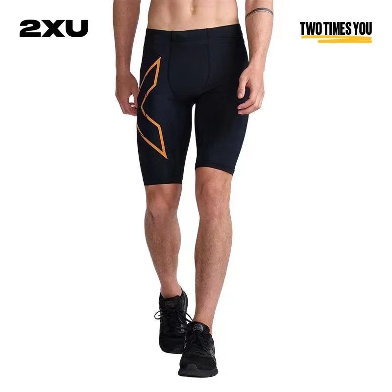 

2XU-pantalones cortos ajustados de verano para hombre, Shorts elásticos para Fitness Quick drying