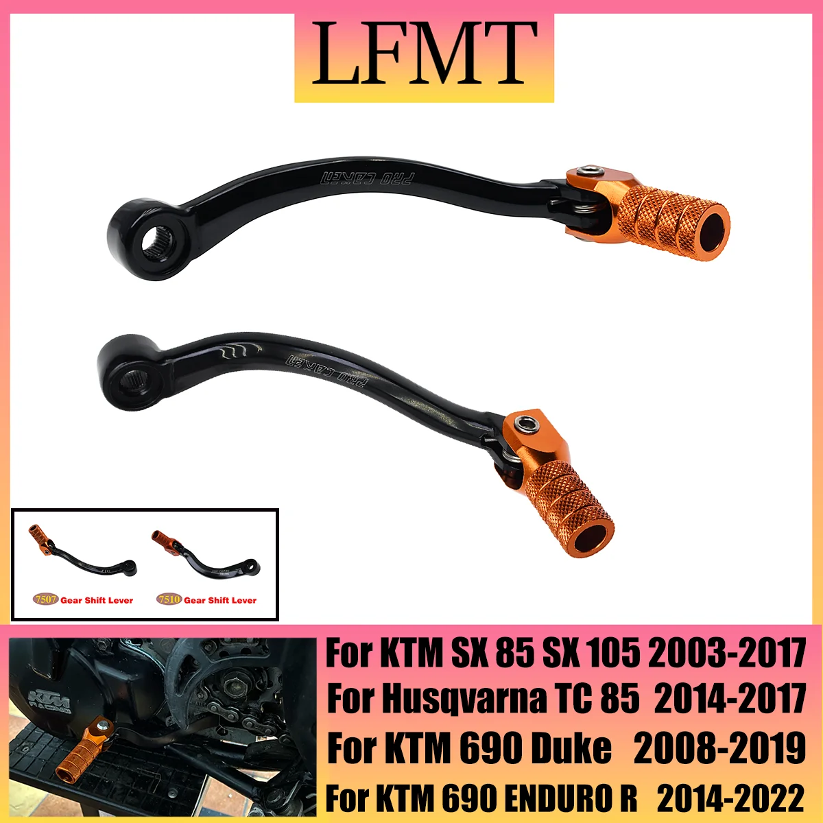 Рычаг переключения передач LFMTCNC из алюминиевого сплава для KTM SX85 SX105 SX 85 105 2003-2017