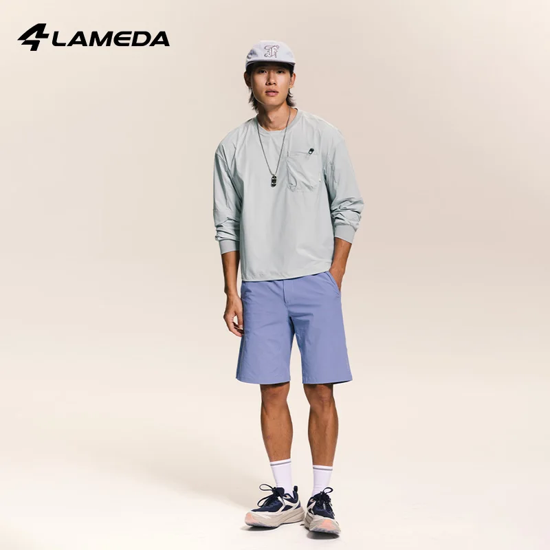 Фото Мужские шорты LAMEDA для велоспорта, летние модные повседневные шорты, легкие, дышащие, быстросохнущие велосипедные шорты №1