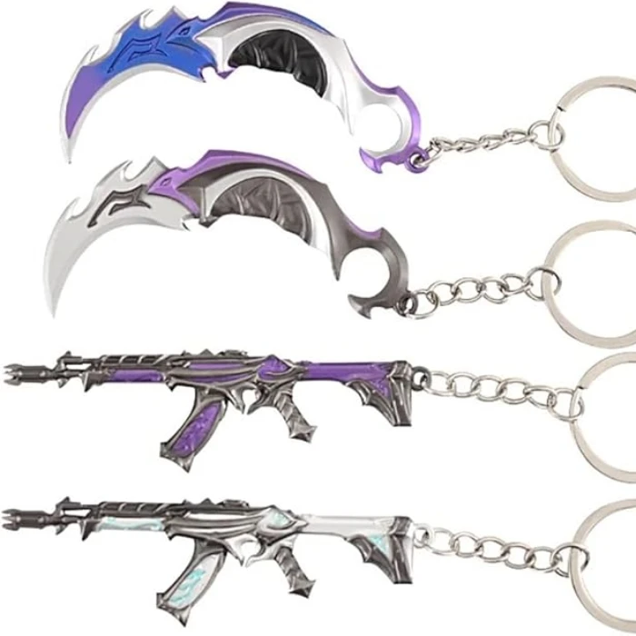 Valorant Фигурка Оружие Брелок Нож Металл M4 Игровая Периферия Самурайский Меч Модель