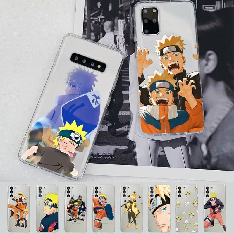 

BANDAI Uzumaki Naruto Phone Case for Samsung S20 S10 lite S21 plus for Redmi Note8 9pro for Huawei P20 Clear Case