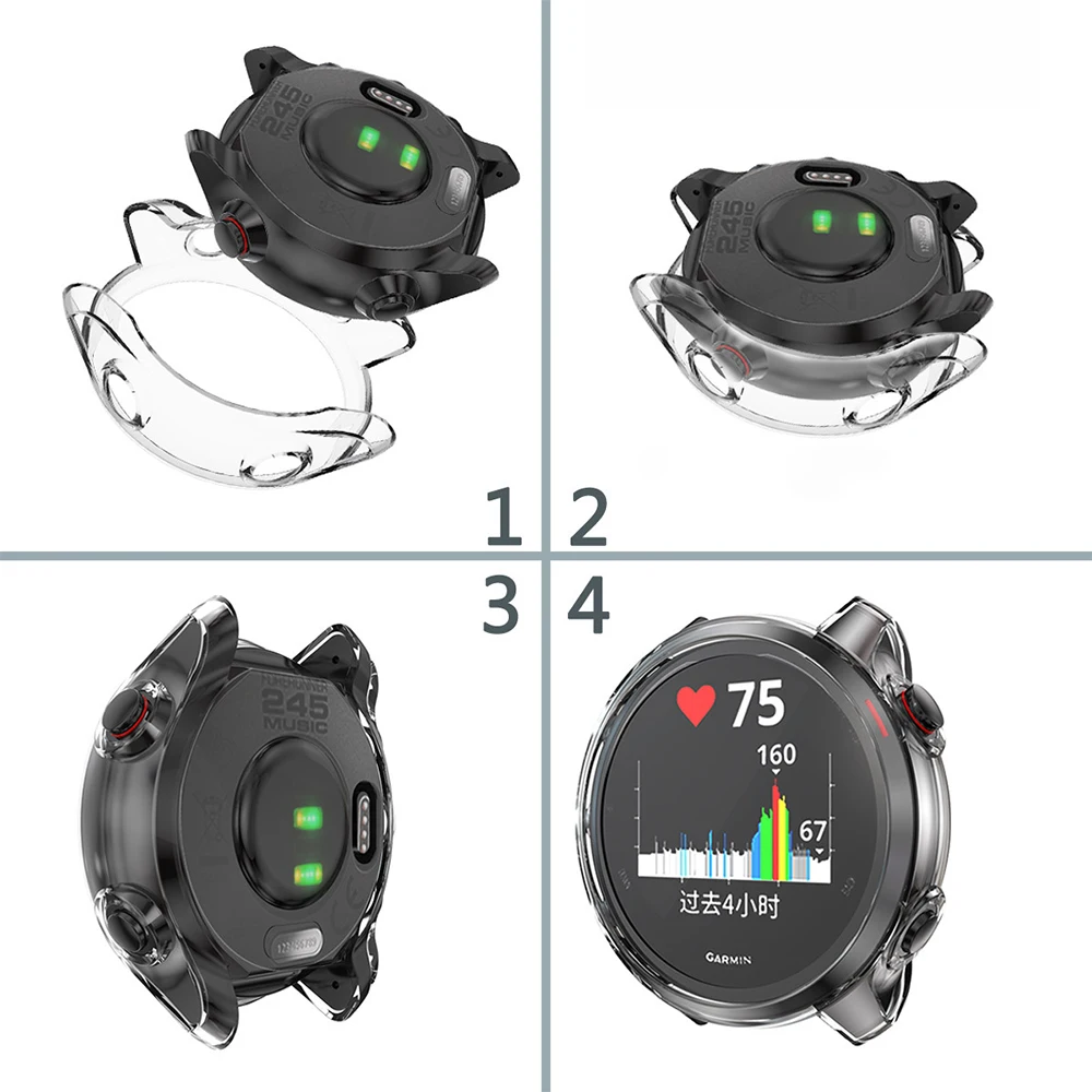 Защитный чехол из ТПУ для Garmin Fenix 7 7X 6 6S 6X Pro 5 5S 5X Plus умные часы прозрачный цветной