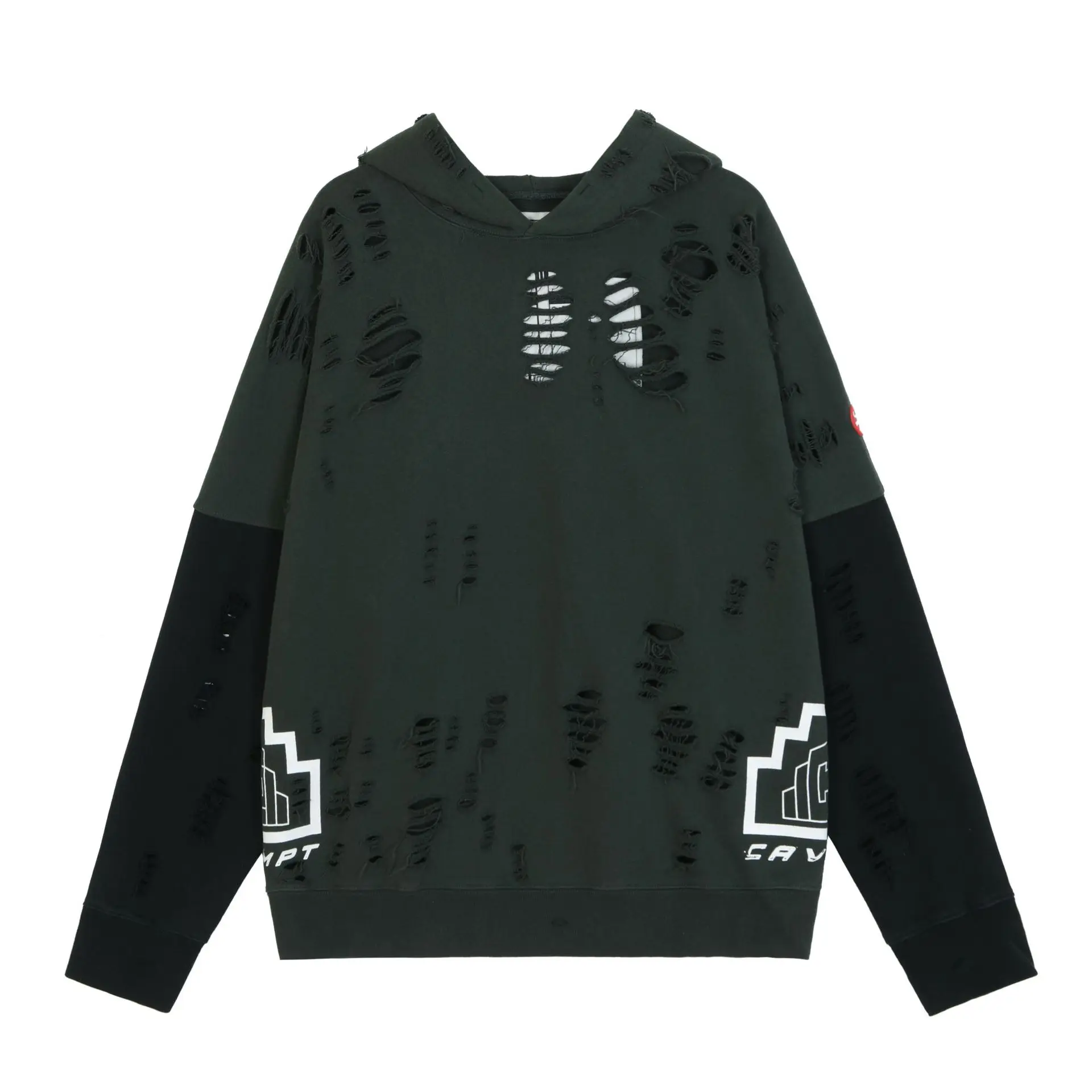 

2023 autumn/winter new CAVEMPT C.E retro crack wormhole wear hoodie men and women the same