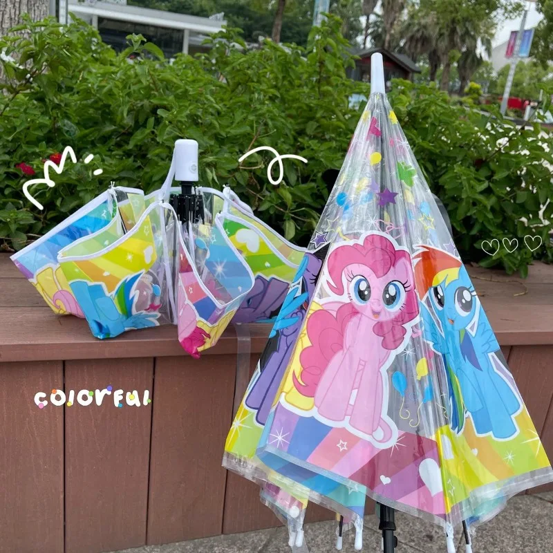 Полностью автоматический прозрачный складной зонт My Little Pony аниме Kawaii свежий